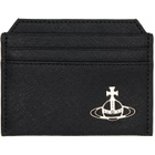 Vivienne Westwood Black Slim Orb Card Holder