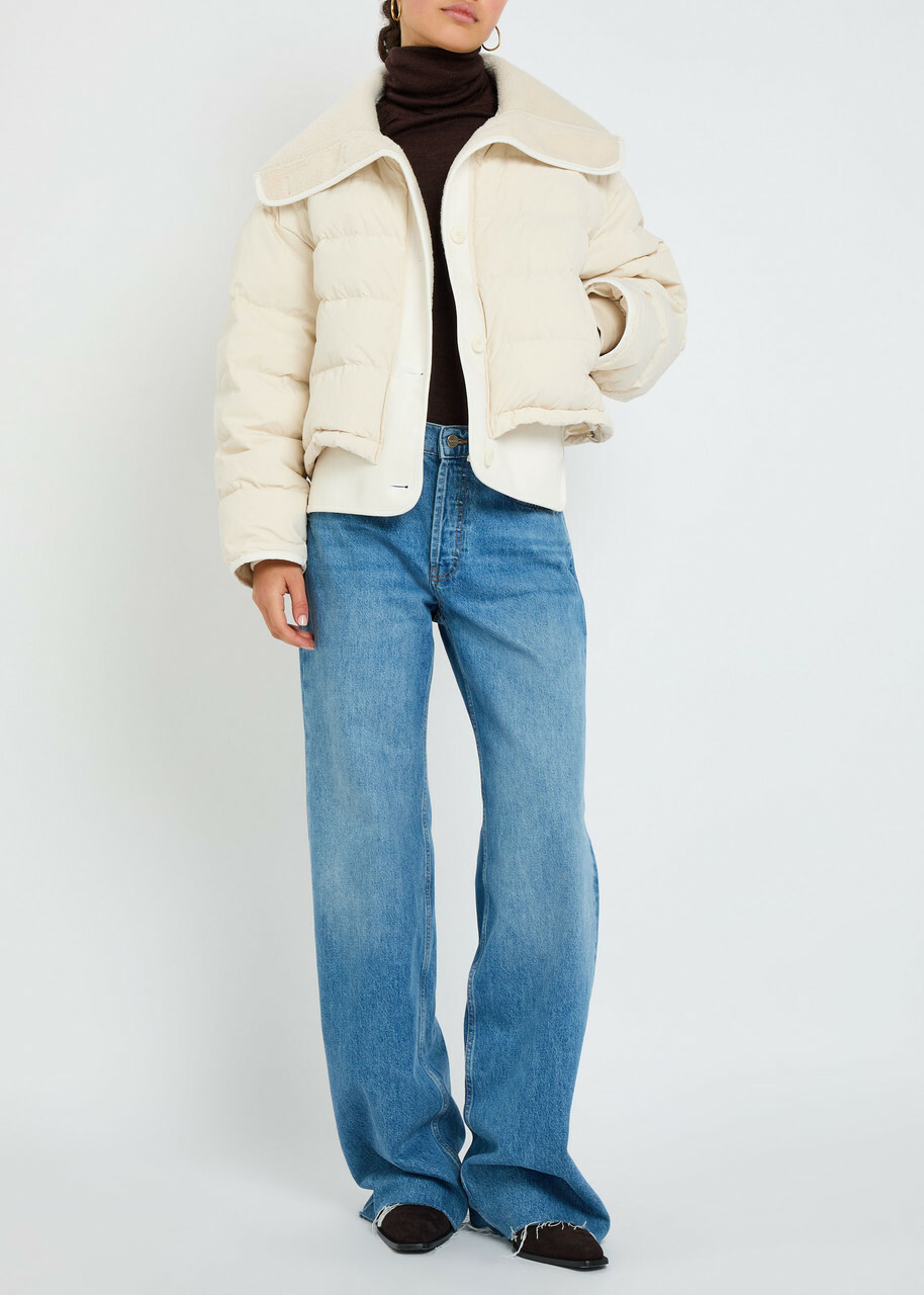 Rag & Bone Gloria Quilted Shell Jacket Off White