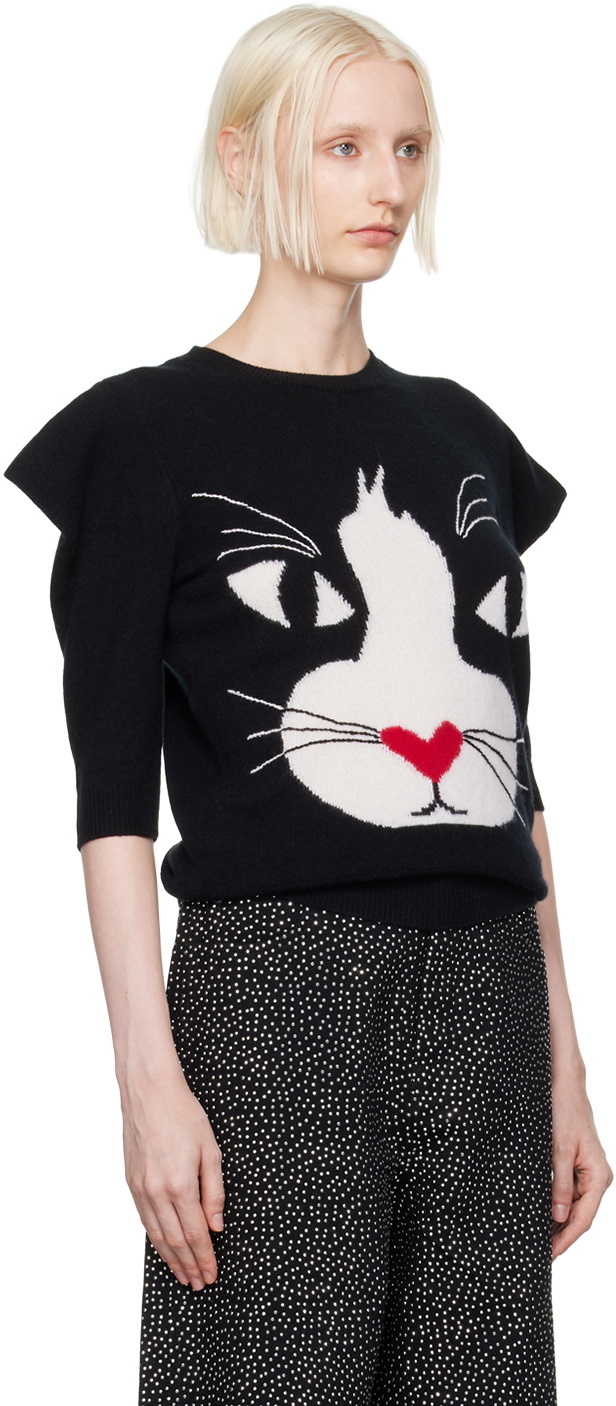 Marc Jacobs Black 'The Cat' Sweater