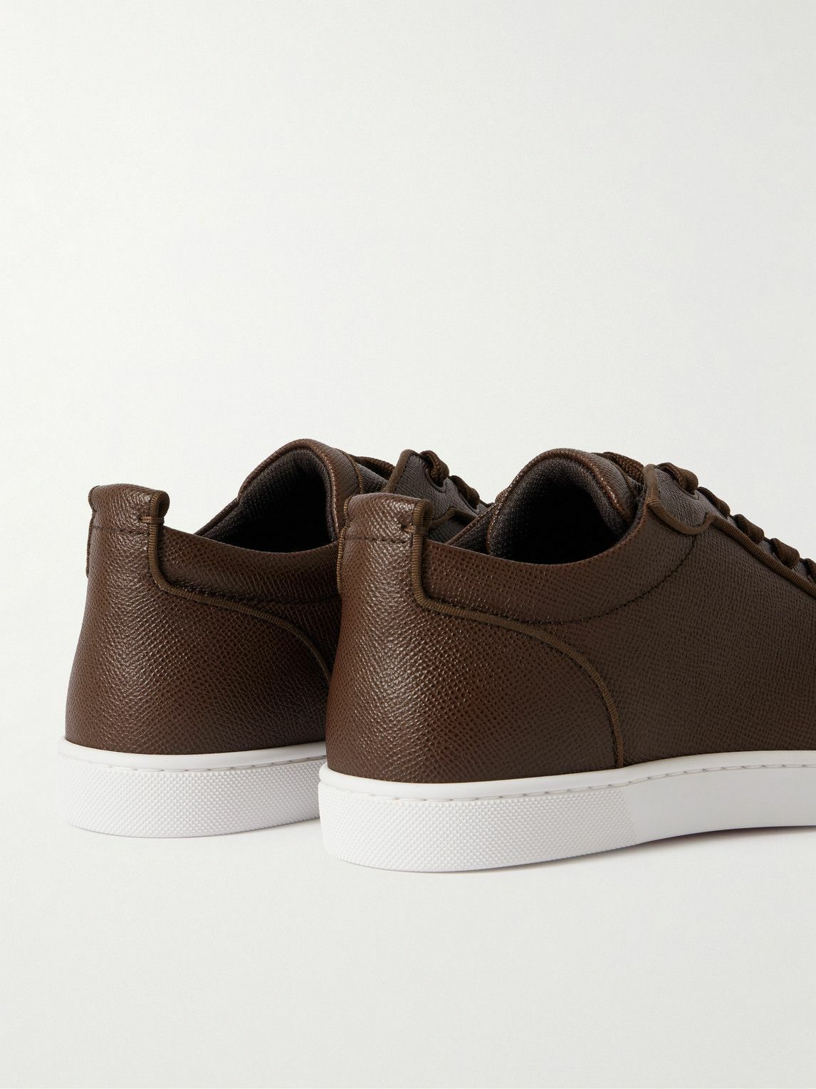 Christian Louboutin - Rantulow Full-Grain Leather Sneakers - Brown
