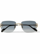 Cartier Eyewear - Frameless Gold-Tone and Acetate Sunglasses