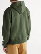 Jacquemus - Logo-Embroidered Organic Cotton-Jersey Hoodie - Green