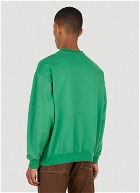 Captek Flocked Knit Sweatshirt in Green