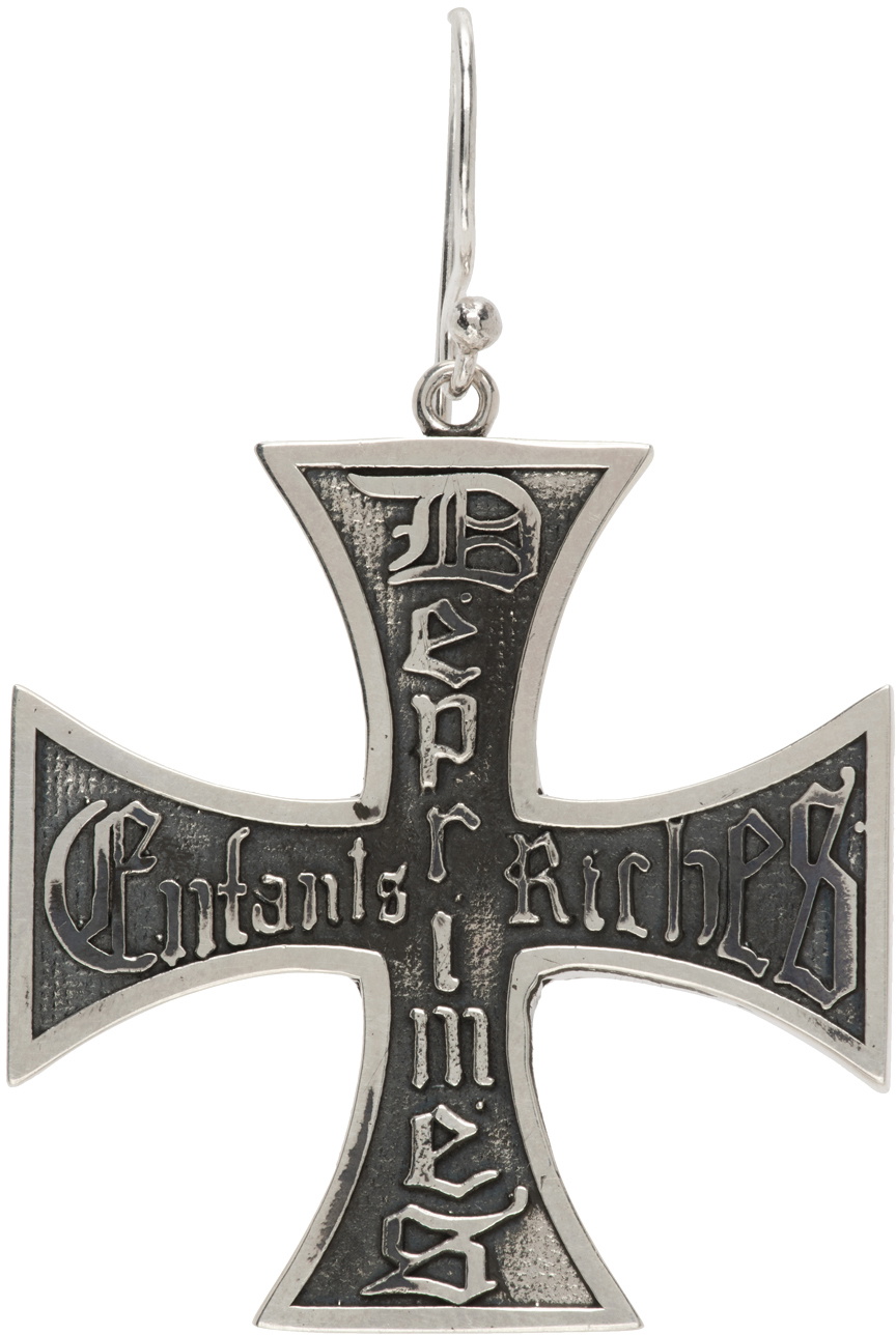 Enfants Riches Déprimés Silver Cross Earring Enfants Riches Deprimes