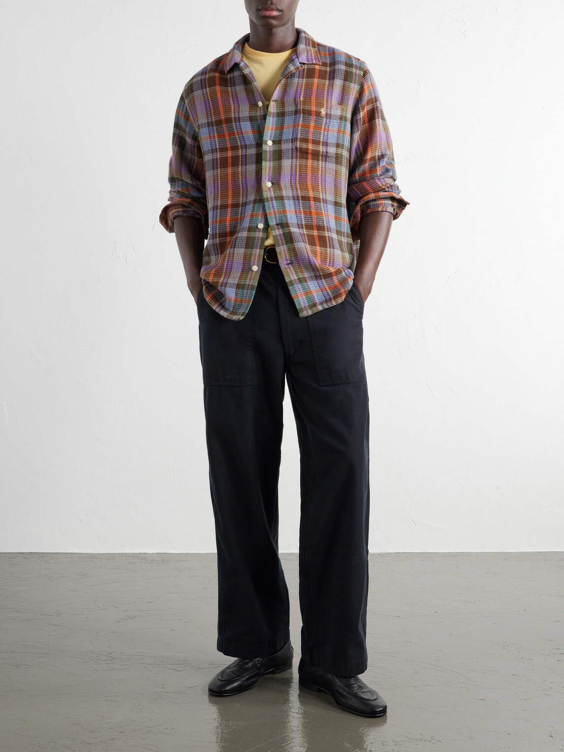Polo Ralph Lauren - Checked Cotton-Waffle Shirt - Brown