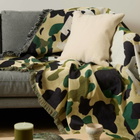 A Bathing Ape Men's 1st Camo Jacquard Blanket in Yellow 