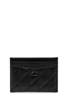 Coach Pillow Quilted Leather Card Holder - Black - One Size