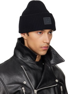 Acne Studios Black Wool Face Logo Beanie