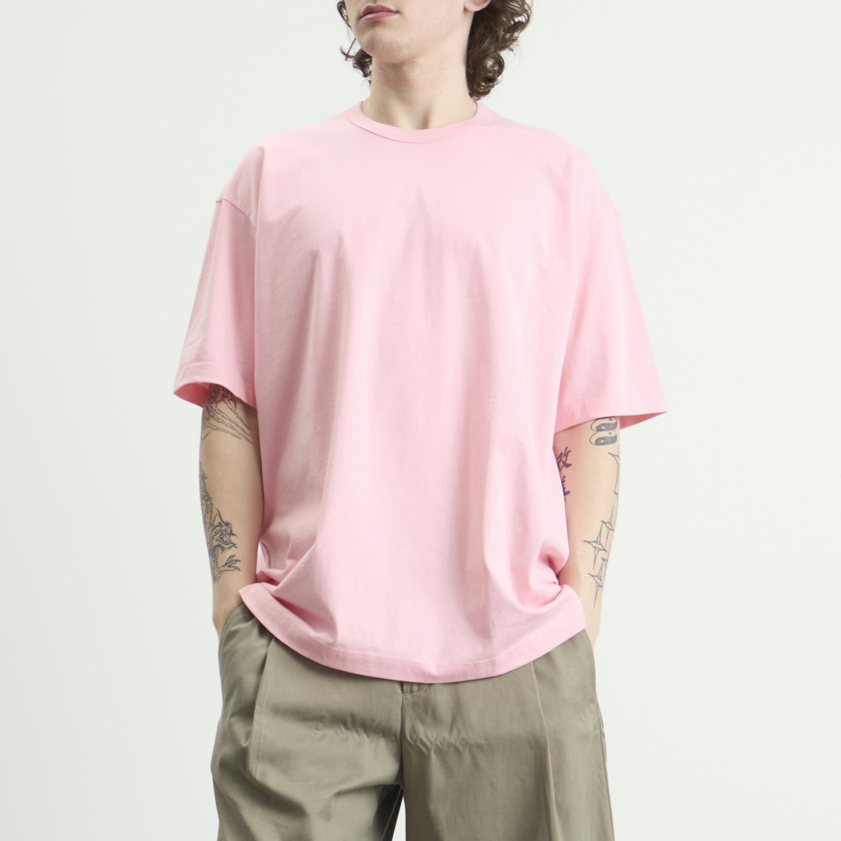 Comme des Garçons SHIRT Men's Oversized Cotton Jersey in Pink