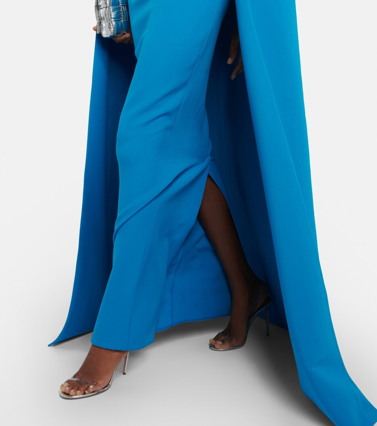 Safiyaa Cape crêpe maxi dress Safiyaa