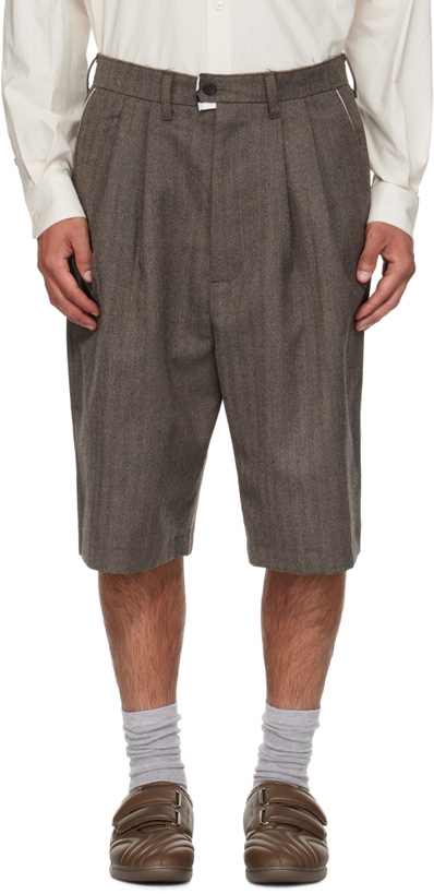 Photo: Camiel Fortgens Brown Slim Suit Shorts