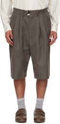 Camiel Fortgens Brown Slim Suit Shorts