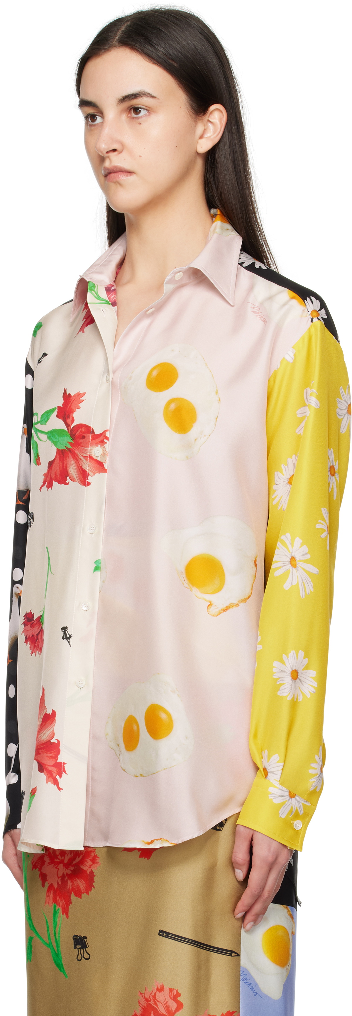 Moschino Multicolor All Over Daisy Print Shirt