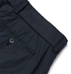 Officine Generale - Lucio Wide-Leg Belted Cotton Trousers - Blue