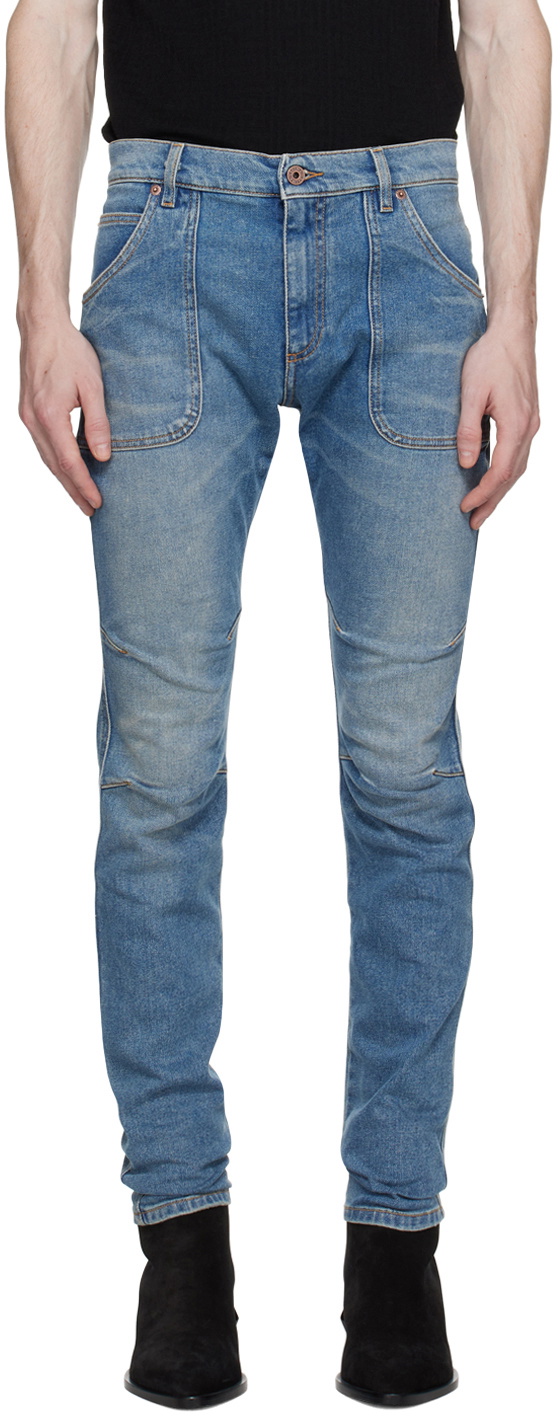 Balmain Blue Slim-Fit Jeans Balmain