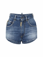 DSQUARED2 - Pac-man Cotton Denim Hot Pants