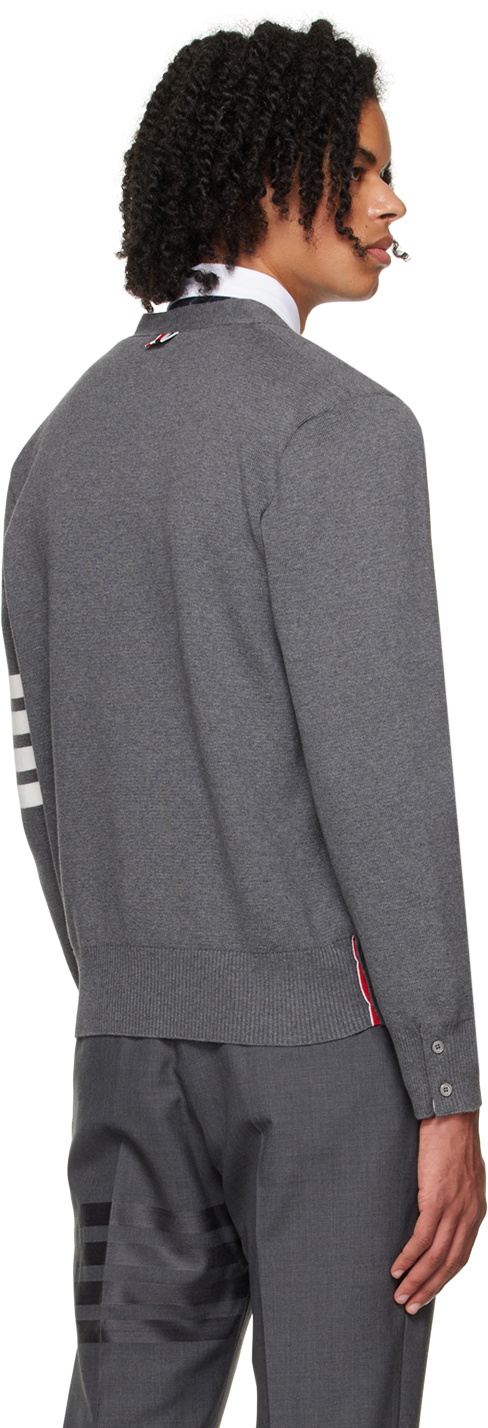 Thom Browne Gray 4-Bar Cardigan