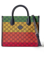 Gucci - Leather-Trimmed Monogrammed Coated-Canvas Tote Bag