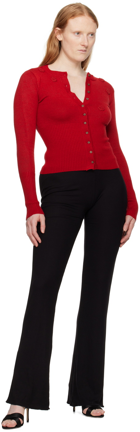 Frankies Bikinis Red Lenon Cardigan