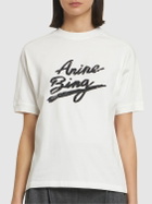 ANINE BING Jaylin Logo Cotton Jersey T-shirt