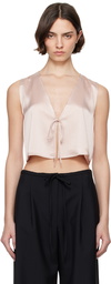 LESET Pink Barb Tie Top