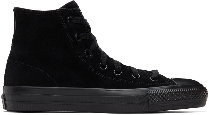 Photo: Converse Black Suede Chuck Taylor All Star Pro Hi Sneakers