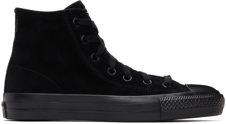 Photo: Converse Black Suede Chuck Taylor All Star Pro Hi Sneakers