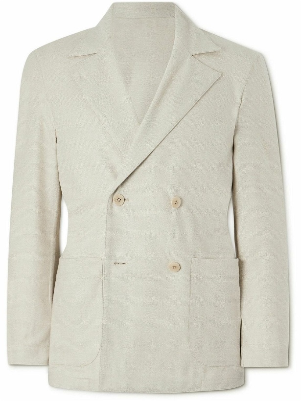 Photo: Stòffa - Double-Breasted Wool Suit Jacket - Neutrals