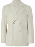 Stòffa - Double-Breasted Wool Suit Jacket - Neutrals