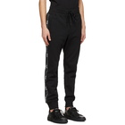 Versace Jeans Couture Black Cuffed Logo Lounge Pants