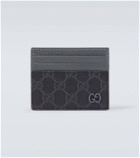 Gucci Leather-trimmed GG canvas card holder