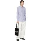 Comme des Garcons Shirt Blue Striped Poplin Shirt