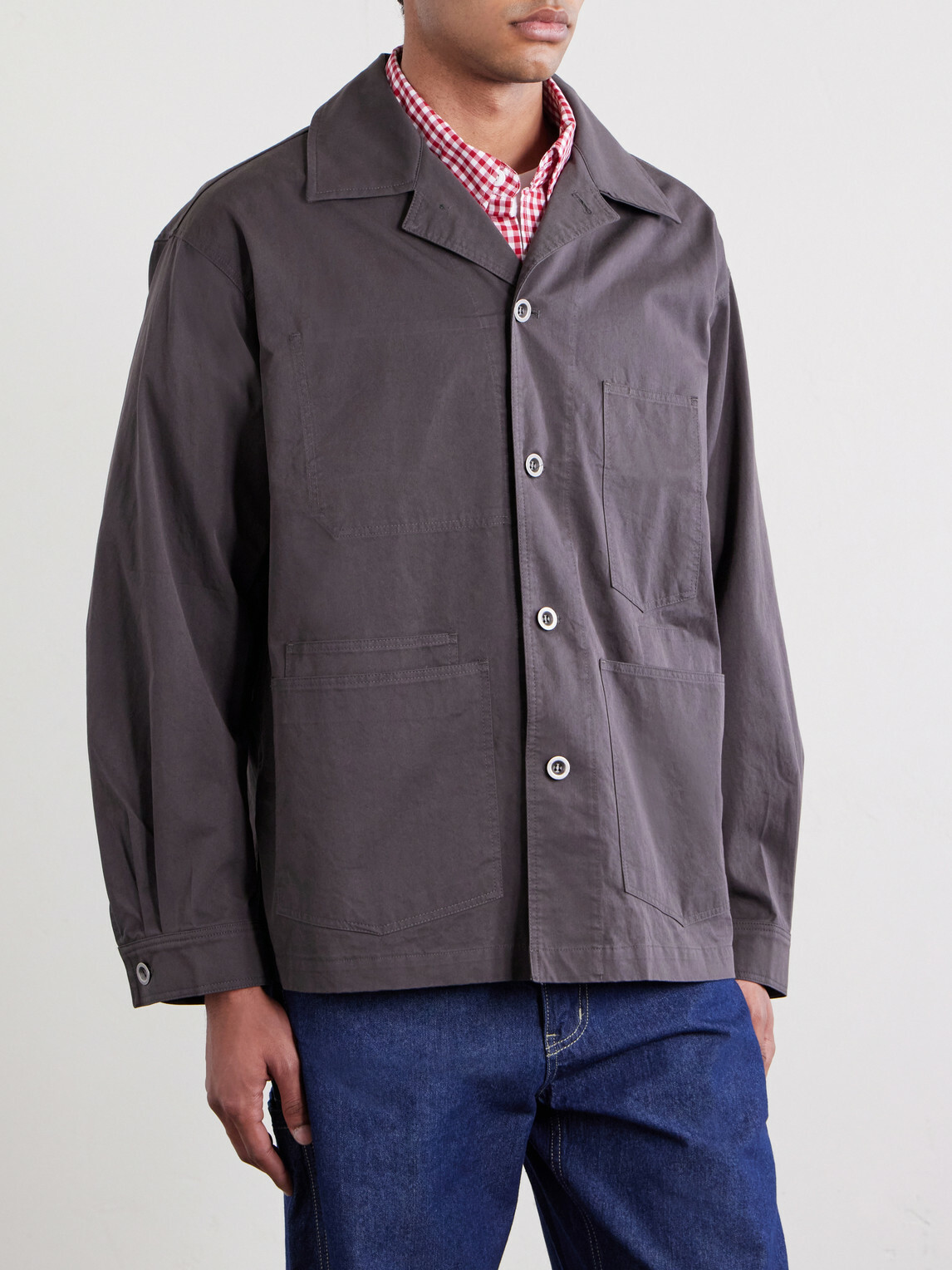 FrizmWORKS - Relaxed Coverall Cotton-Blend Twill Blouson Jacket - Gray