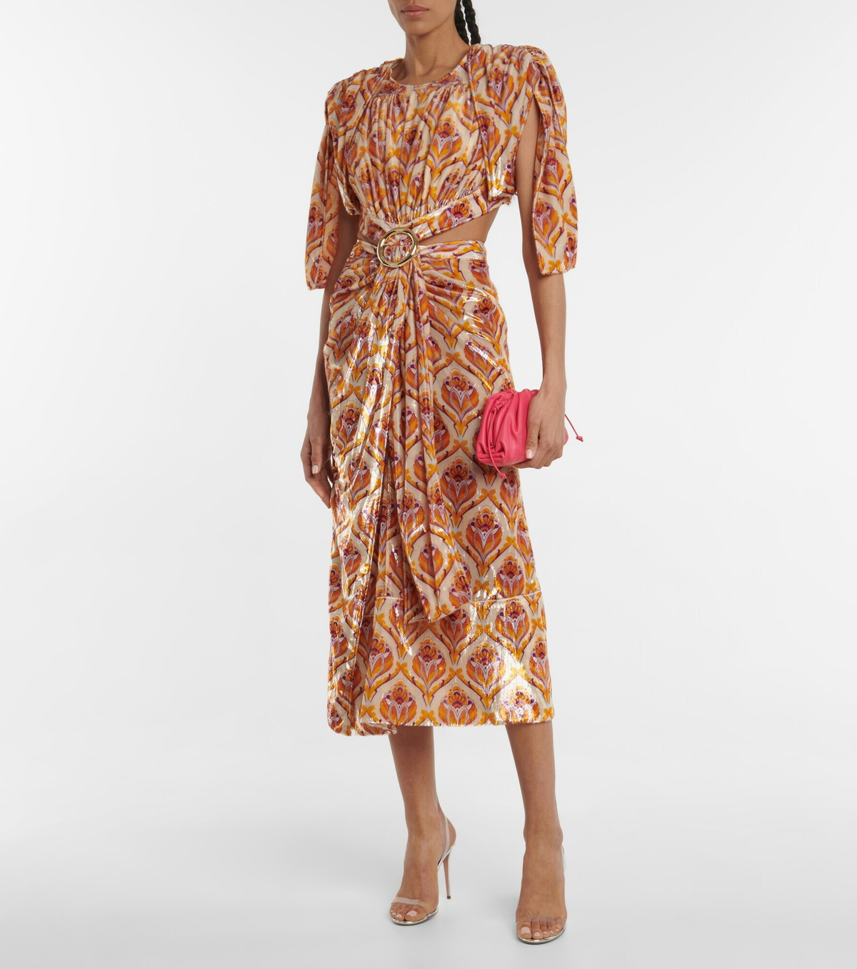 ワンピース RABANNE DRESS CUT OUT RABANNE Embellished cutout jersey maxi dress | NET-A-PORTER