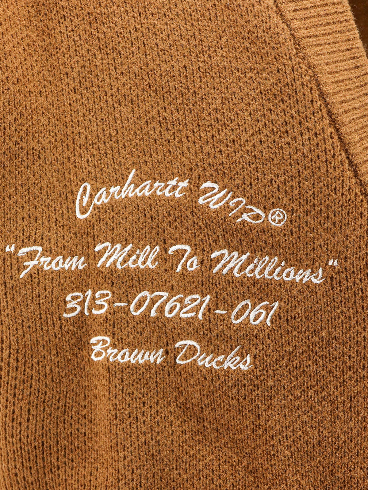 Carhartt Wip Cardigan Brown Mens Knitwear