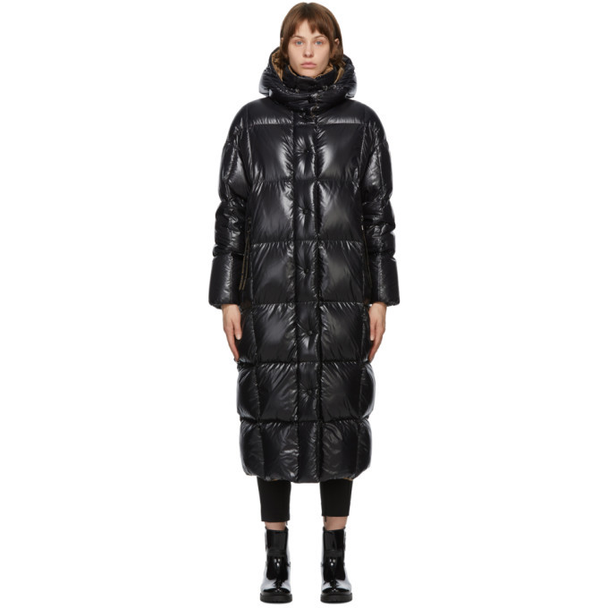Moncler Black Down Parnaiba Long Coat Moncler