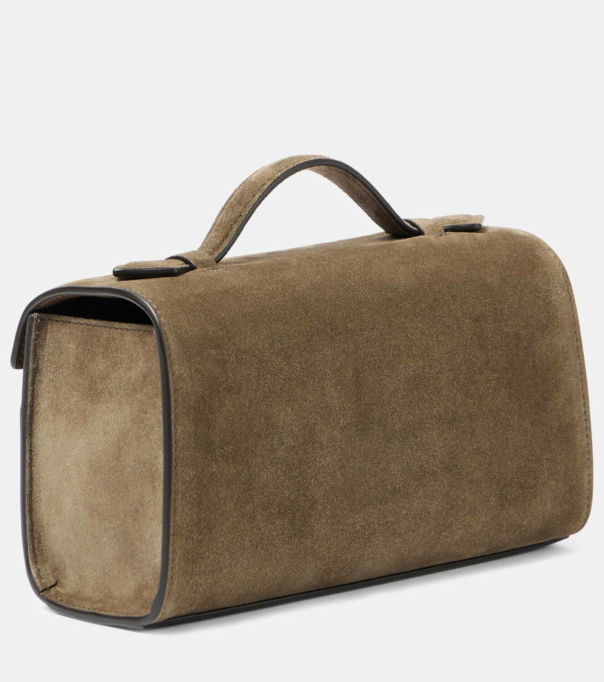 トートバッグ SAVETTE FW25 SLIM SYMMETRY POCHETTE IN SUEDE (H0140303 820) SAVETTE Symmetry Pochette suede tote | NET-A-PORTER