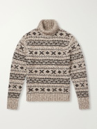 RRL - Fair Isle Wool-Blend Jacquard Rollneck Sweater - Brown