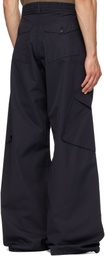 EGONlab Black Utility Pocket Light Cargo Pants