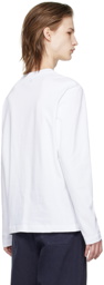 AMI Paris White Ami de Cœur Long Sleeve T-Shirt