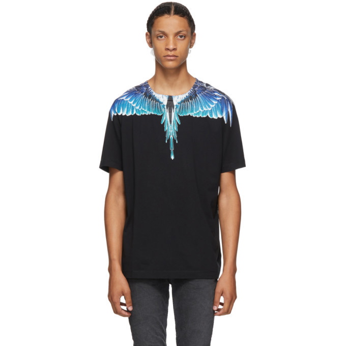 Photo: Marcelo Burlon County of Milan Black and Blue Wings T-Shirt