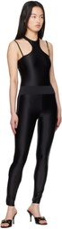 Versace Jeans Couture Black Logo Trim Leggings