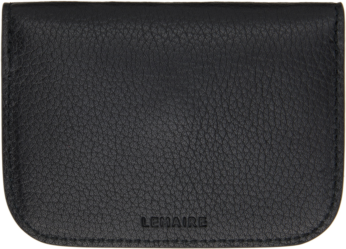LEMAIRE Black Soft Tab Card Holder Lemaire