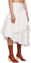 Kika Vargas White Abella Midi Skirt