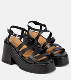 Ganni - Platform leather sandals