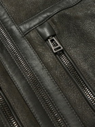 Belstaff - Tundra Leather-Trimmed Shearling Jacket - Gray