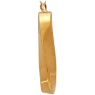 Bottega Veneta Gold Twisted Triangle Hoop Earrings