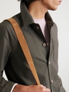 Altea - Virgin Wool-Blend Seersucker Overshirt - Green