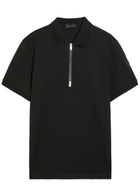 Moncler Half-zip Piqué Cotton Shirt Black
