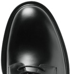 Valentino - Valentino Garavani Logo-Print Leather Derby Shoes - Men - Black